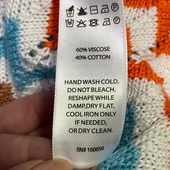 C&C California Vibrant Chevron Stripe Sleeveless Dress / Swim Cover Up X-Large - Picture 6 of 6